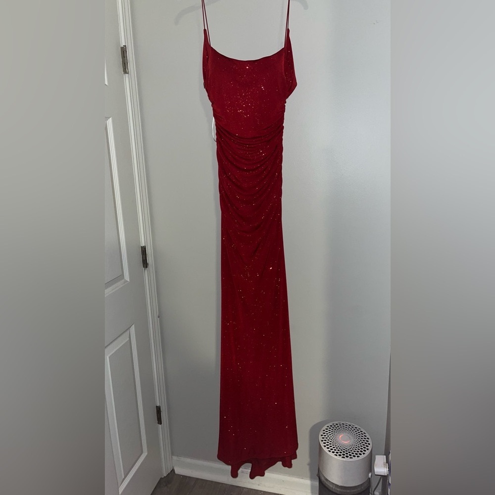 A red sparkly prom/formal dress- only wore once
